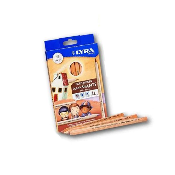 LYRA Giant Skin Color Pencils Set of 12pcs with Thick Lead