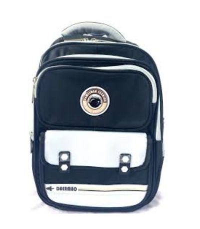 Daermao Kids' Backpack – Black & White, Durable, Lightweight, Multi-Pocket, Waterproof School Bag for Boys & Girls with Astronaut Design