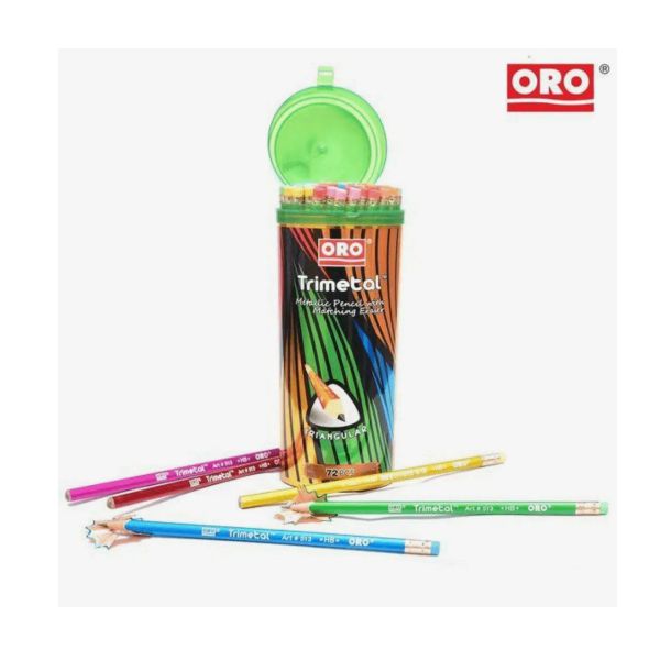 Oro New Edition Trimetal Pencil Jar Pack of 72