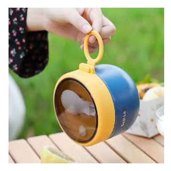 Portable Airtight Lunch Box with Foldable Spork