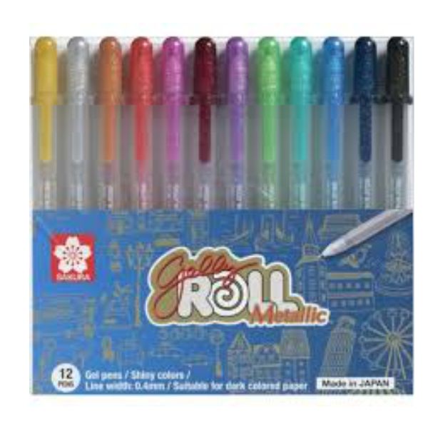 Sakura Gelly Roll Metallic Gel Ink Pen Pack Of 12