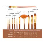 BOYI Paint Brush # 8818-6 (12Pcs) Brown