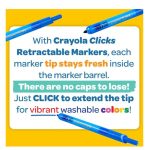 Crayola Clicks Retractable Washable Marker Pack of 10 588370