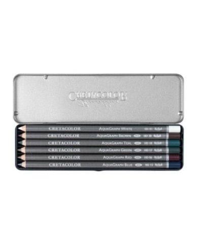 Cretacolor Aqua Graph Watercolor Graphite Pencils Set of 6