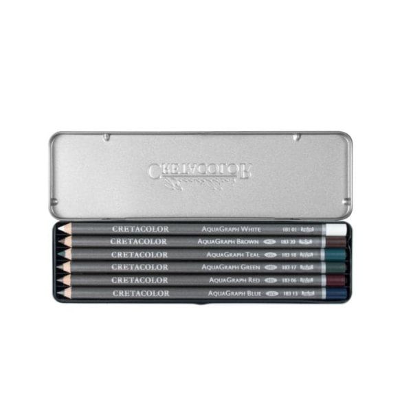 Cretacolor Aqua Graph Watercolor Graphite Pencils Set of 6