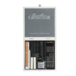 Cretacolor Black & White Charcoal Drawing Set of 25