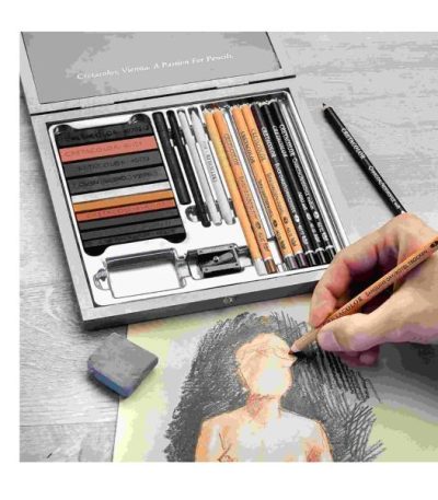 Cretacolor Passion Wooden Box Sketching and Drawing Set Of 25