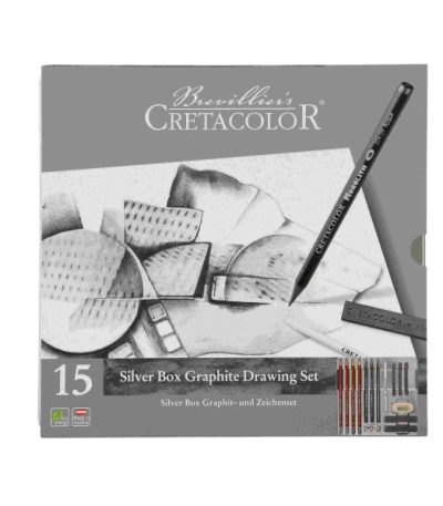 Cretacolor Silver Box Graphite Drawing Set Of 15