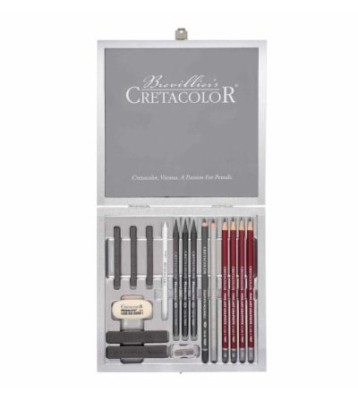 Cretacolor Silver Box Graphite Drawing Set of 17