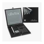 Cretacolor Wooden Black Box Charcoal and Drawing Set of 20