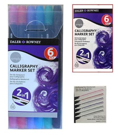 Daler Rowney Calligraphy Markers Set Of 6