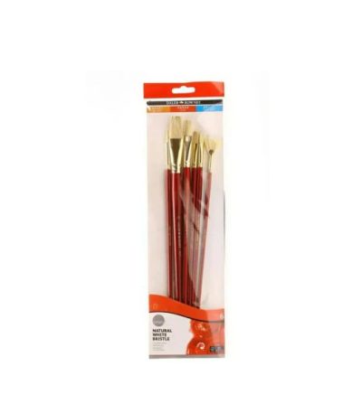 Daler Rowney Simply Natural Bristle Hair Brush Set of 6 Pcs