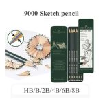 Faber Castell 9000 Graphite Pencil Art Tin Set of 6
