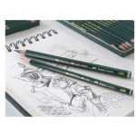 Faber Castell 9000 Jumbo Graphite Pencil Art Tin Set of 5