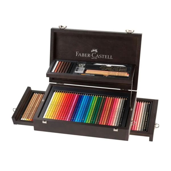 Faber Castell Art & Graphic Compendium Wooden Case Set Of 125 Pieces