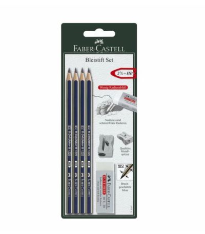 Faber Castell Goldfaber Pencil Set with Sharpener & Eraser