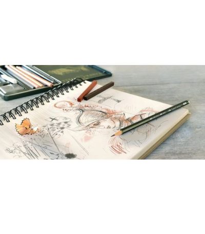 Faber Castell Pitt Monochrome Drawing Set in Wooden Case 85pcs