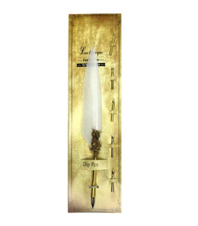 Feather Calligraphy Dip Pen with 5 Nibs Set - Multicolour