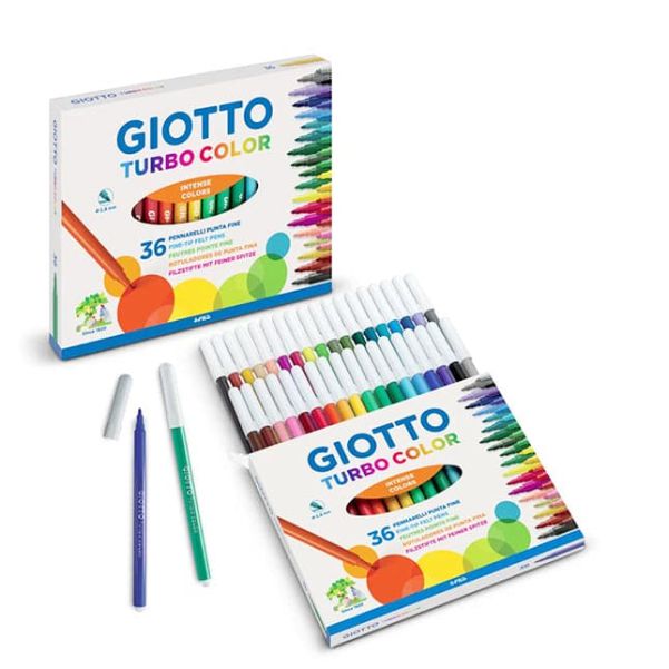Giotto Turbo Bicolor Markers 36 Pcs Set