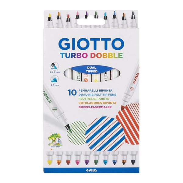 Giotto Turbo Double Markers 10 Pcs Set