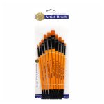 Keep Smiling Acrylic Flat Brush Pack Of 10