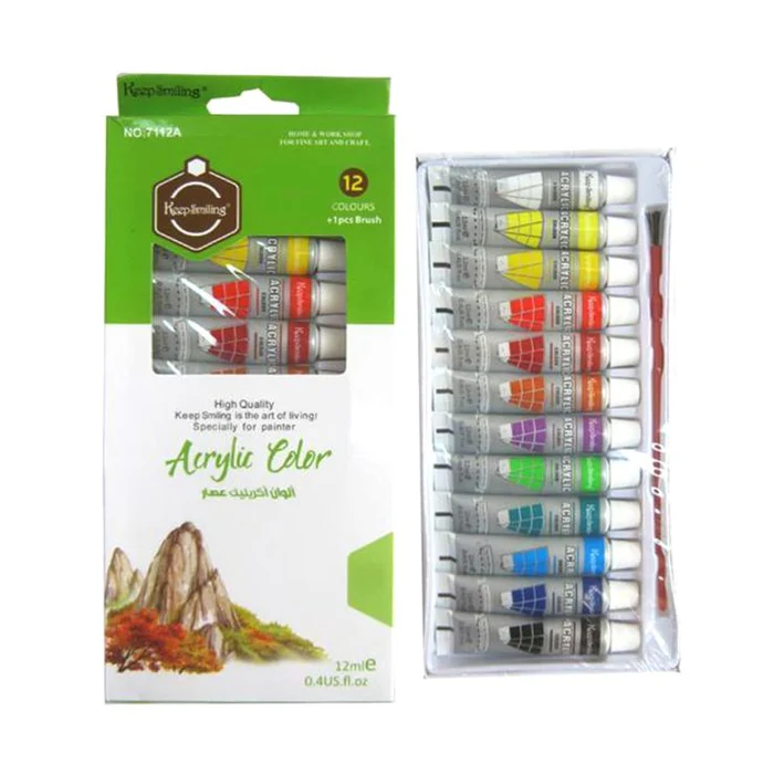 Keep Smiling Acrylic Paints Pack of 12 Keep Smiling Acrylic Paints Pack of 12