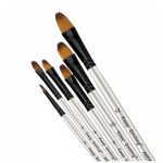 Keep Smiling Filbert Paint Brush Pack of 6