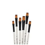 Keep Smiling Flat Tip Paint Brush Pack of 6