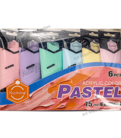 Keep Smiling Pastel Acrylic Paint 75ml Set of 6