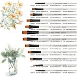 Keep Smiling Professional Flat Tip Paint Brush Pack Of 12