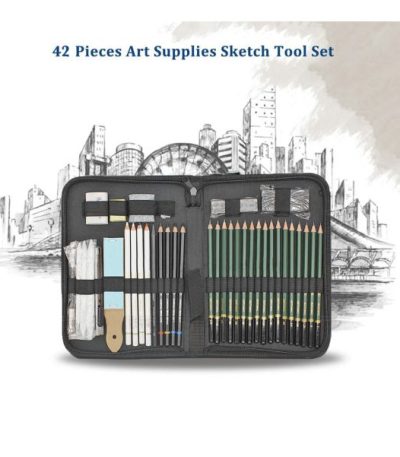 Keep Smiling Sketch Drawing Set Of 42 Pcs
