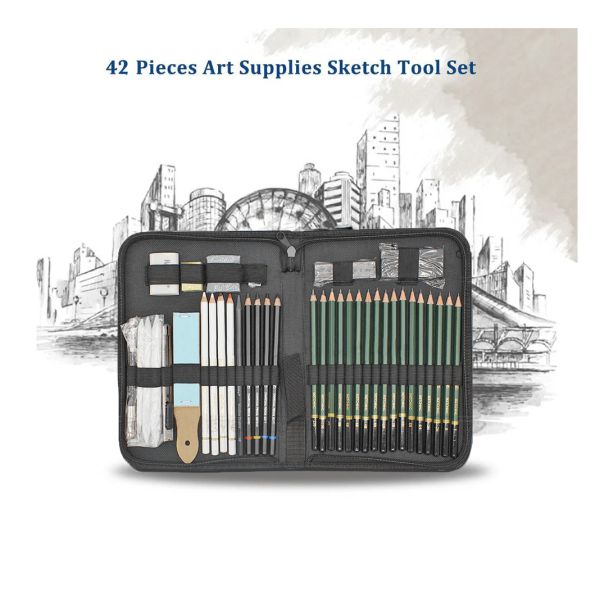 Keep Smiling Sketch Drawing Set Of 42 Pcs