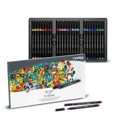 Lyra Hi Quality Art Brush Pen Tin Box Of 40