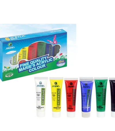 Maries Acrylic Paint 30ml Pack of 6