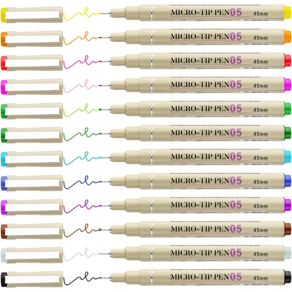 Micro Lines Pen (12Pcs) 0.5mm - E8050C Keepsmiling