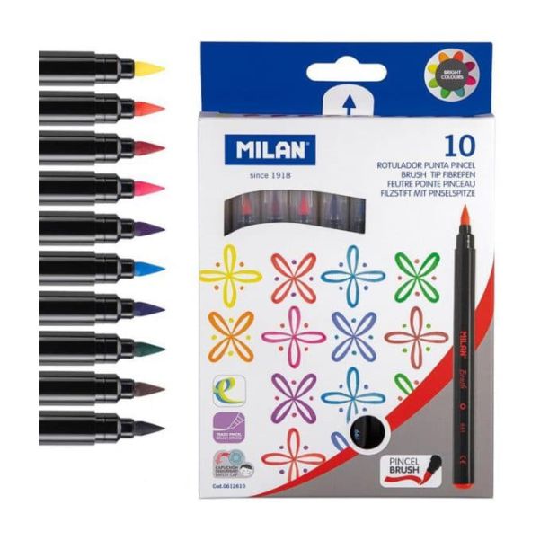 Milan Waterbased Brush Pen Markers