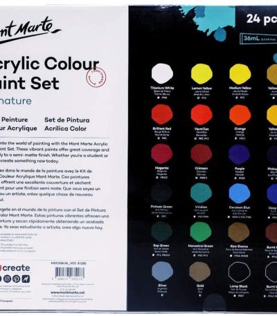 Mont Marte Acrylic Colour Paint Signature Set 36ml Pack of 24