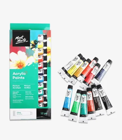 Mont Marte Acrylic Paint Set Of 12 12ml