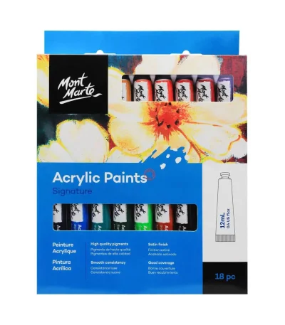 Mont Marte Acrylic Paints Signature Set of 18 12ml