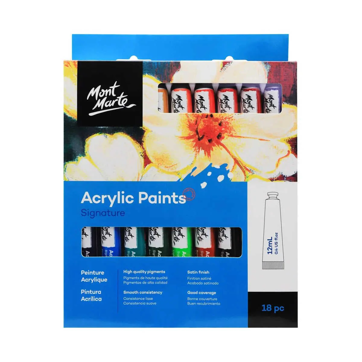 Mont Marte Acrylic Paints Signature Set of 18 12ml Mont Marte Acrylic Paints Signature Set of 18 12ml