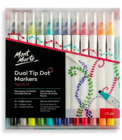 Mont Marte Dual Tip Dot Markers Signature Set of 12