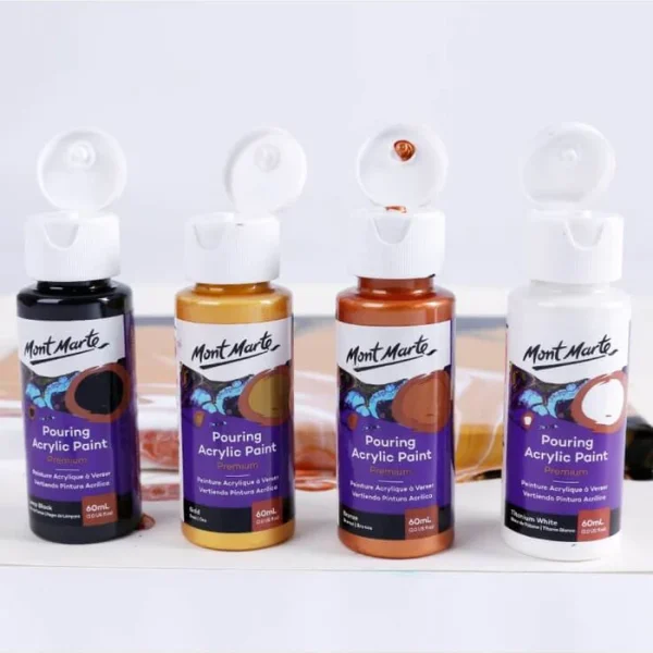 Mont Marte Premium Pouring Acrylic Paint 60ml Set Of 4 Celestial