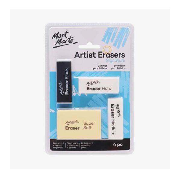 Mont Marte Signature Artist Erasers Pack Of 4