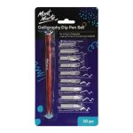 Mont Marte Signature Calligraphy Dip Pen 10Pcs Set