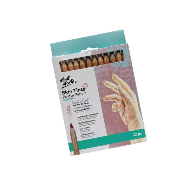Mont Marte Skin Tints Pastel Jumbo Pencils Set of 12