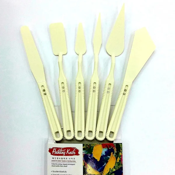 Mungyo Artists' Plastic Painting Knife Set of 6Pcs