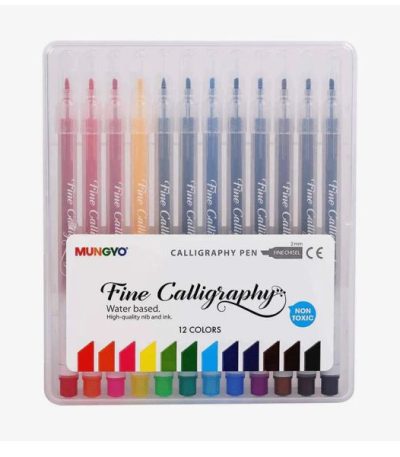 Mungyo Calligraphy Pen Set Of 12 Assorted Colours