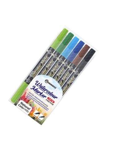 Mungyo Watercolor Twin Tip Pen Set of 6 Floral Colors
