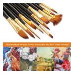 Paint Brush Set Tz-0015 12Pcs + Bag+ Mixing Plate