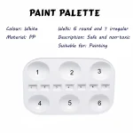 Plastic Paint Palette 6 Pot Large